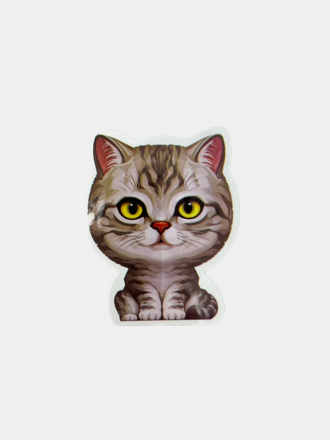 Бежевый меланж стикеры мемы "Котики", 50 шт