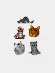 Кремовый стикеры мемы "Котики", 50 шт