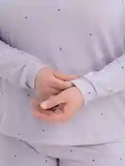 Сиреневый пижама костюм домашний с брюками из кашемира