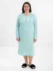 Мятный сорочка женская,ночнушка с длинными рукавами, размеры с50 по 56,LILIANS