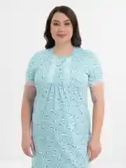 Мятный сорочка, ночнушка,легкая, с короткими рукавами, размеры с 50 по 56,LILIANS