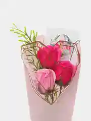 Тёмно-розовый букет из мыльных цветов, роз Декоративный букет, мыльные розы