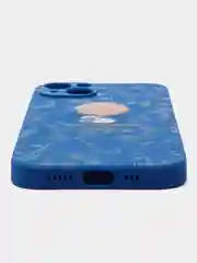 Темно-синий чехол на Айфон / чехол на Apple Iphone 12 pro max 13 pro max / космонавт
