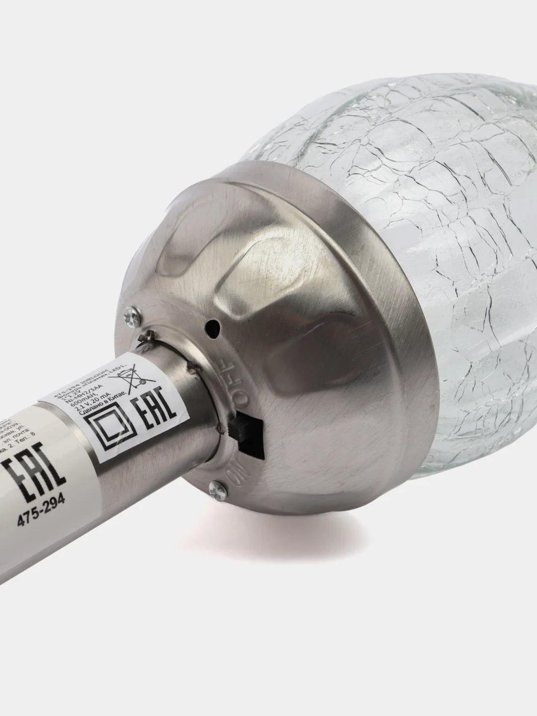 Inbloom фонарь пламя на солн. бат, 8 х 42 см, LED1*бел, IP44 1*1, 2vNi-MH2/3AA 600mAH 2, 1v25мA