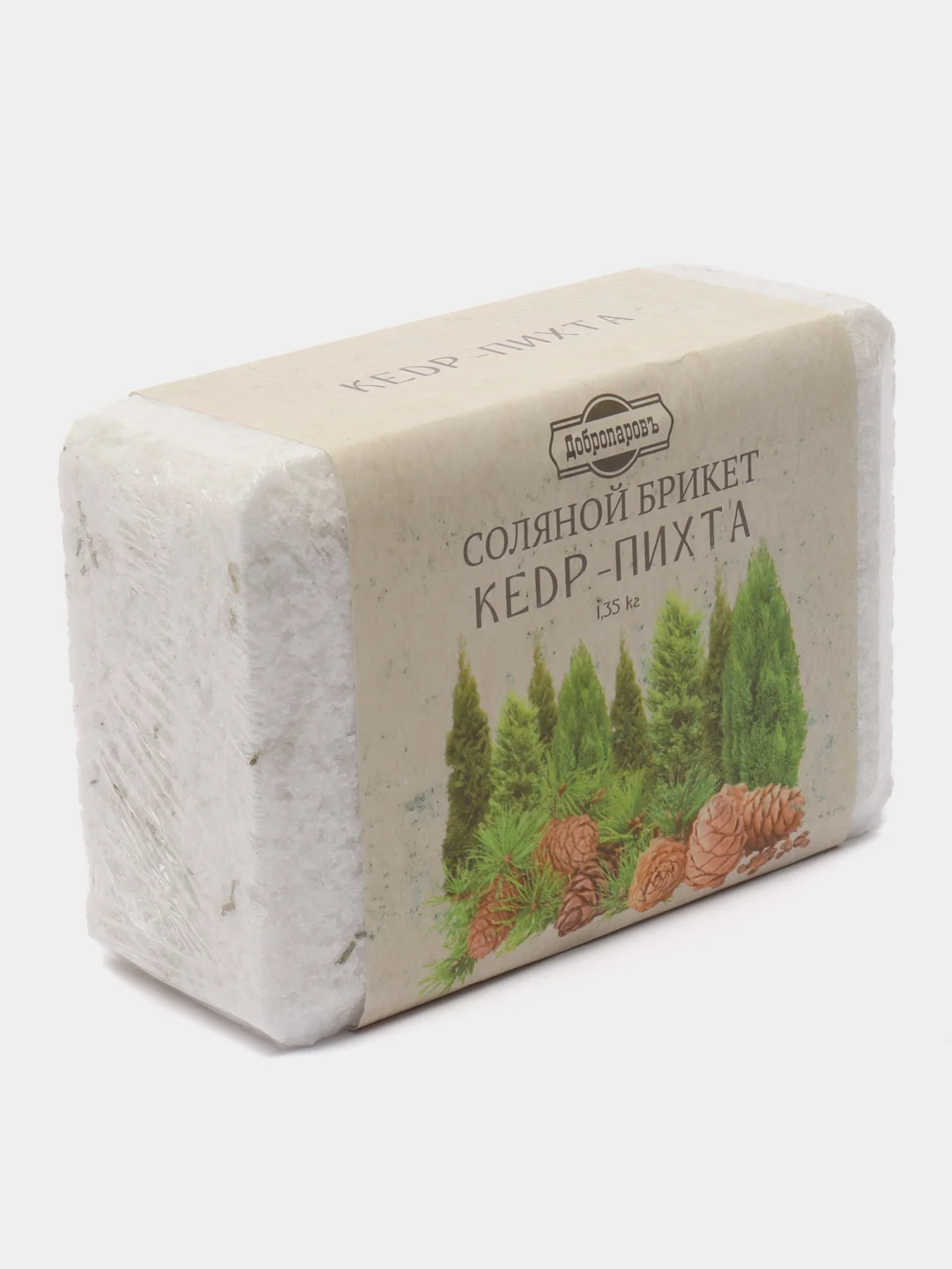 Соляной брикет "Кедр - Пихта" 1,35 кг Добропаровъ 10175621