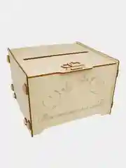 Сундучок свадебный банк для денег, декор, 23,5 х 21 х 15,5 см