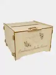 Сундучок свадебный банк для денег декор 23,5х21х15,5 см