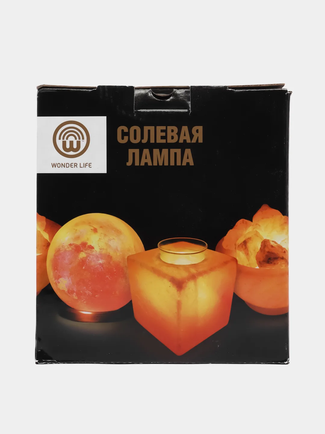 Солевая лампа Wonder life "Октагон темный" 1,9-2,4 кг
