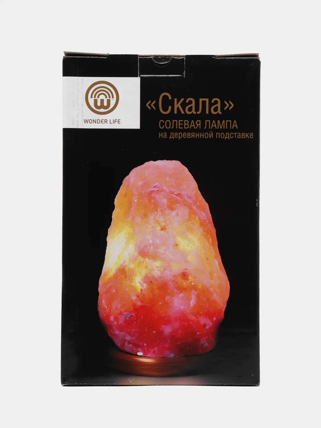 Солевая лампа Wonder Life "Скала" 3-4 кг, с диммером, красная соль