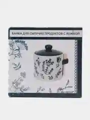 Банка для сыпучих продуктов + ложка "Луговые травы" d=10см. h=11см. v=450мл