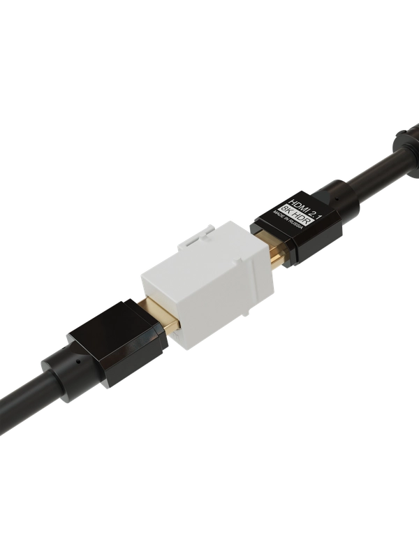 Переходник (соединитель) HDMI (мама) - HDMI (мама) HDMI F - F, белый