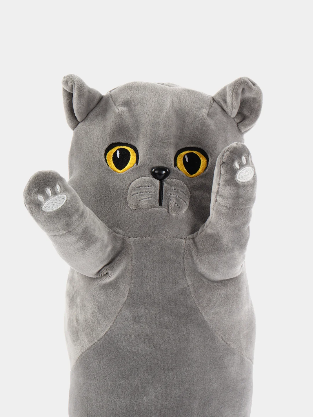 Кот батон Британец дымчатый, мягкая игрушка, обнимушка, 50 см, 70 см, 90 см, 130 см
