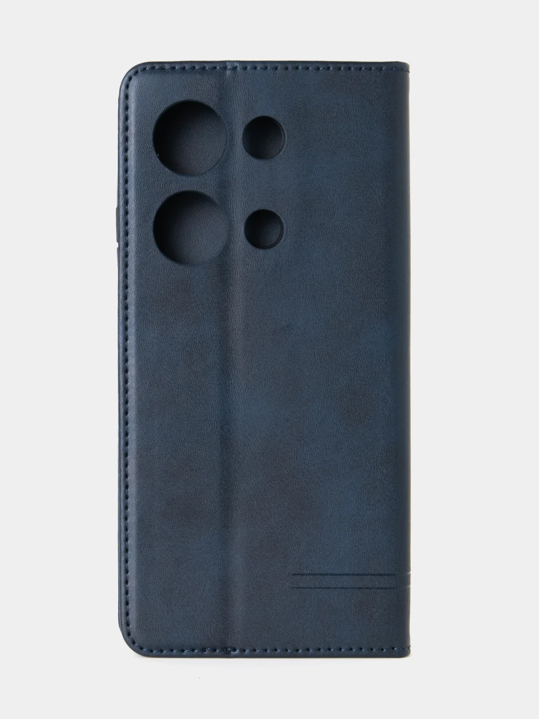 Синий чехол-книжка для Xiaomi Redmi Note 13 Pro (4G) / Poco M6 Pro 4G из высококачественной кожи