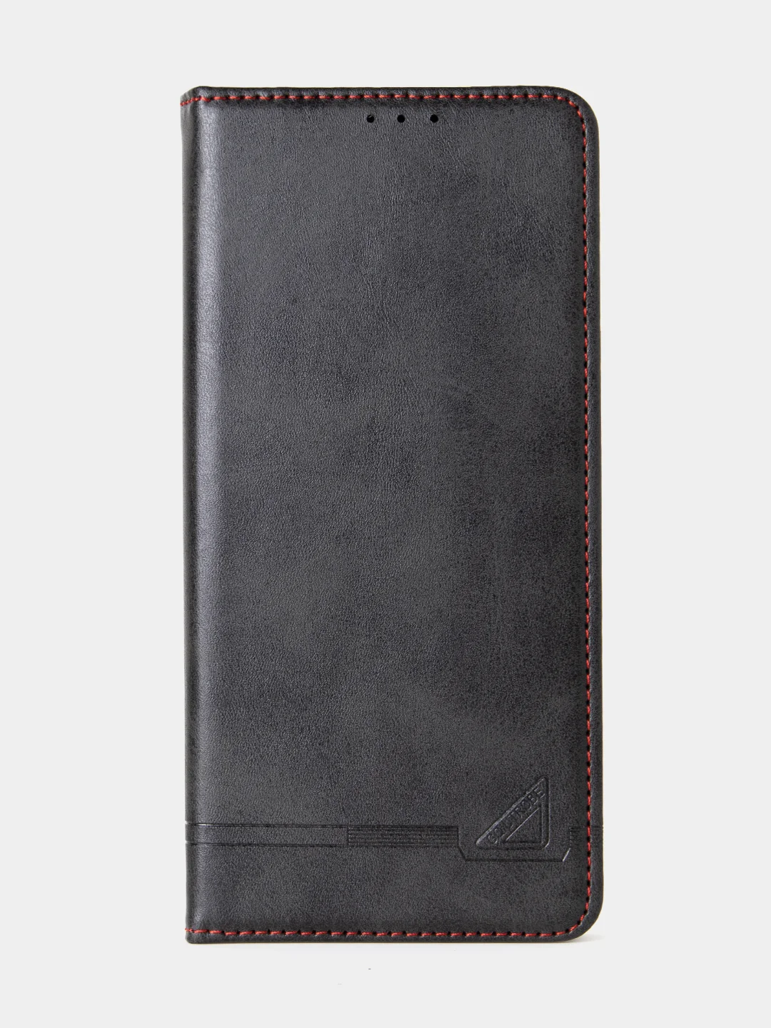 Черный чехол-книжка для Xiaomi Redmi Note 13 Pro (4G) / Poco M6 Pro 4G из высококачественной кожи