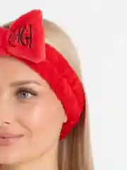 Красный повязка на голову OMG, для косметических процедур/ повязка косметическая