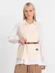 Лимонный рубашка женская с жилетом,комплект