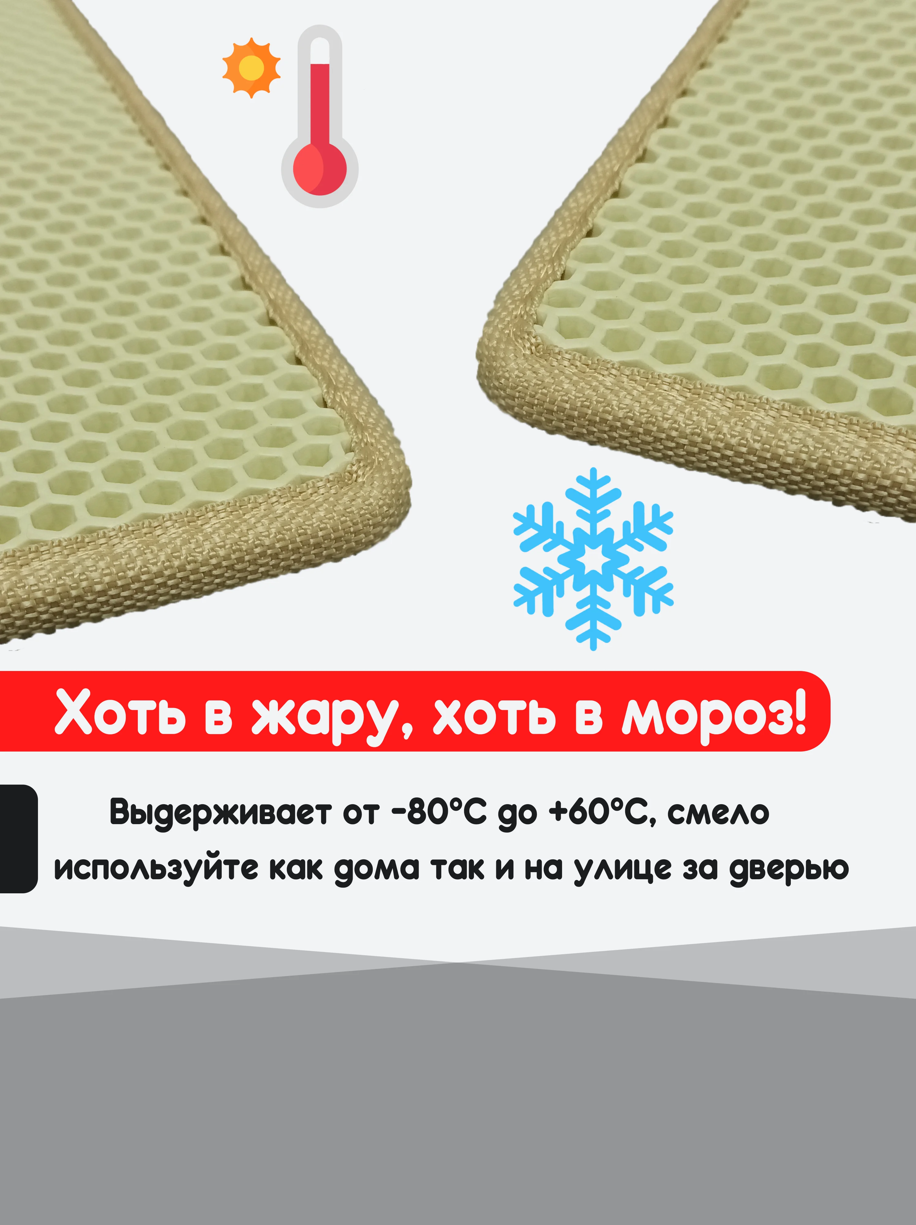 Бежевый придверный коврик для прихожей и обуви, эва в прихожую дома, ева лоток в коридор, eva соты