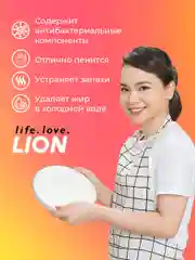 LION Средство для мытья посуды, овощей и фруктов CHAMGREEN Японский абрикос 960 мл