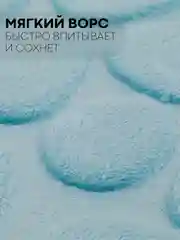 Небесно-голубой 2 шт комплект, коврики для ванной комнаты и туалета КАРТОФАН противоскользящие, под унитаз