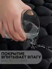 Черный 2 шт комплект, коврики для ванной комнаты и туалета КАРТОФАН противоскользящие, под унитаз
