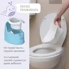 Голубой горшок детский Kidwick "Гранд", с крышкой