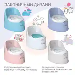 Голубой горшок детский Kidwick "Гранд", с крышкой