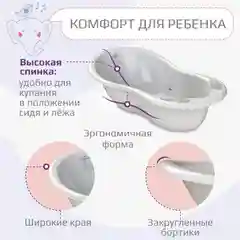 Серый ванночка для купания Kidwick  "Шатл", с термометром
