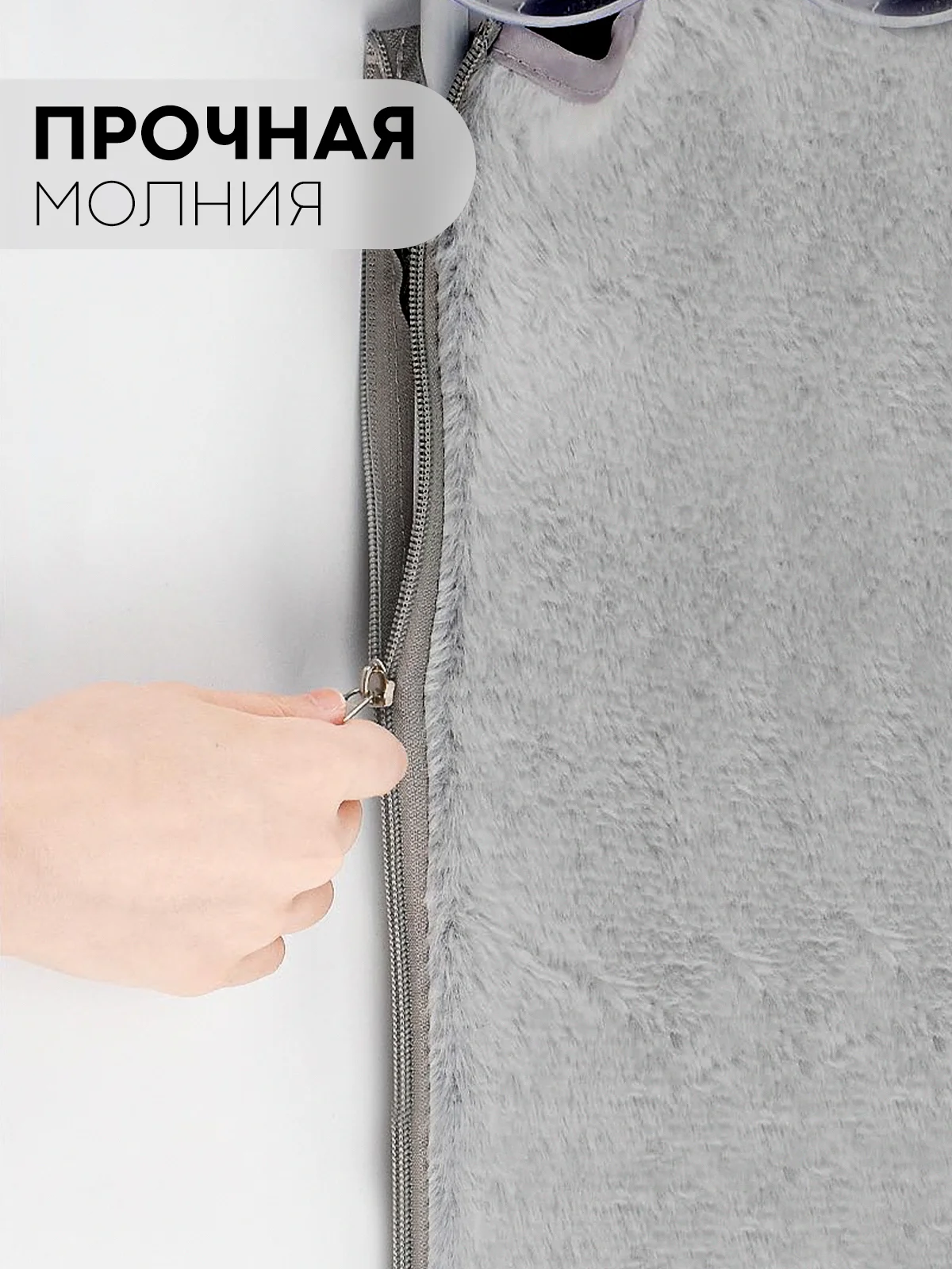 Серый подвесной гамак-лежанка, КАРТОФАН, полка на присосках для котов, кошек, на окно + чехол