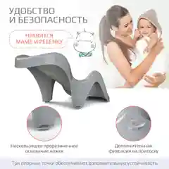 Тёмно-серый горка для купания Kidwick "Аква мини"