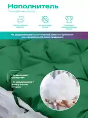 Зеленый матрас на паллеты, подушка на подоконник,матрас на балкон Bio-Line,80 х 120 см,на завязках