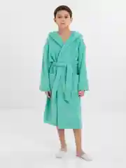 Мятный халат махровый детский, подростковый, банный, домашний 100% хлопок