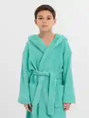 Мятный халат махровый детский, подростковый, банный, домашний 100% хлопок