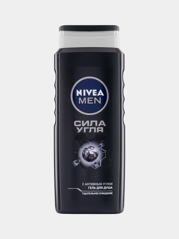 Nivea Men Гель для душа мужской  "Сила угля" очищение без сухости кожи, 500 мл.