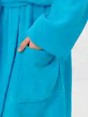 Лазурный халат детский махровый с капюшоном, Lilians