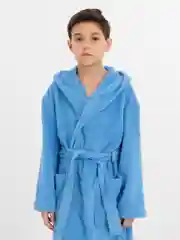 Лазурный халат махровый детский, подростковый, банный, домашний 100% хлопок