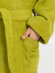 Оливковый халат махровый детский, подростковый, банный, домашний 100% хлопок