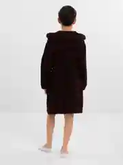 Тёмно-коричневый халат махровый детский, подростковый, банный, домашний 100% хлопок