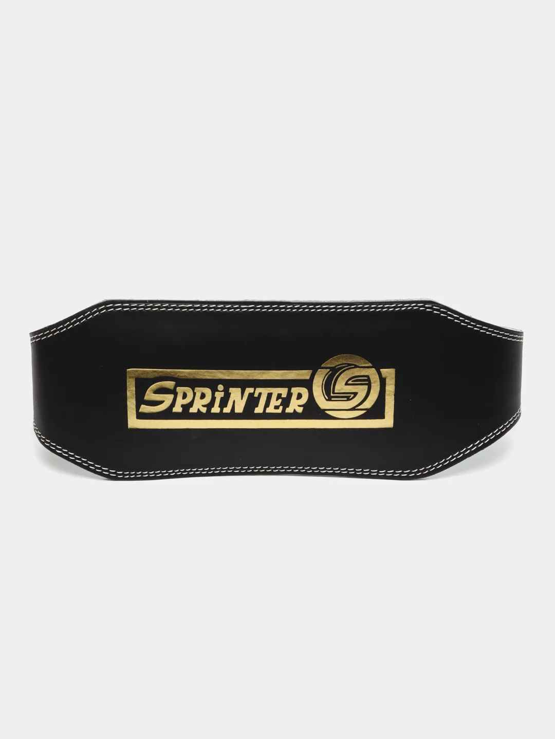 Черный пояс для тяжелой атлетики SPRINTER широкий с застежкой кож/зам
