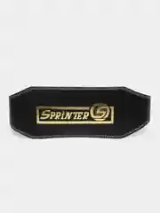 Черный пояс для тяжелой атлетики SPRINTER широкий с застежкой кож/зам