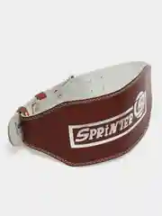 Коричневый пояс для тяжелой атлетики SPRINTER широкий сплит-кожа