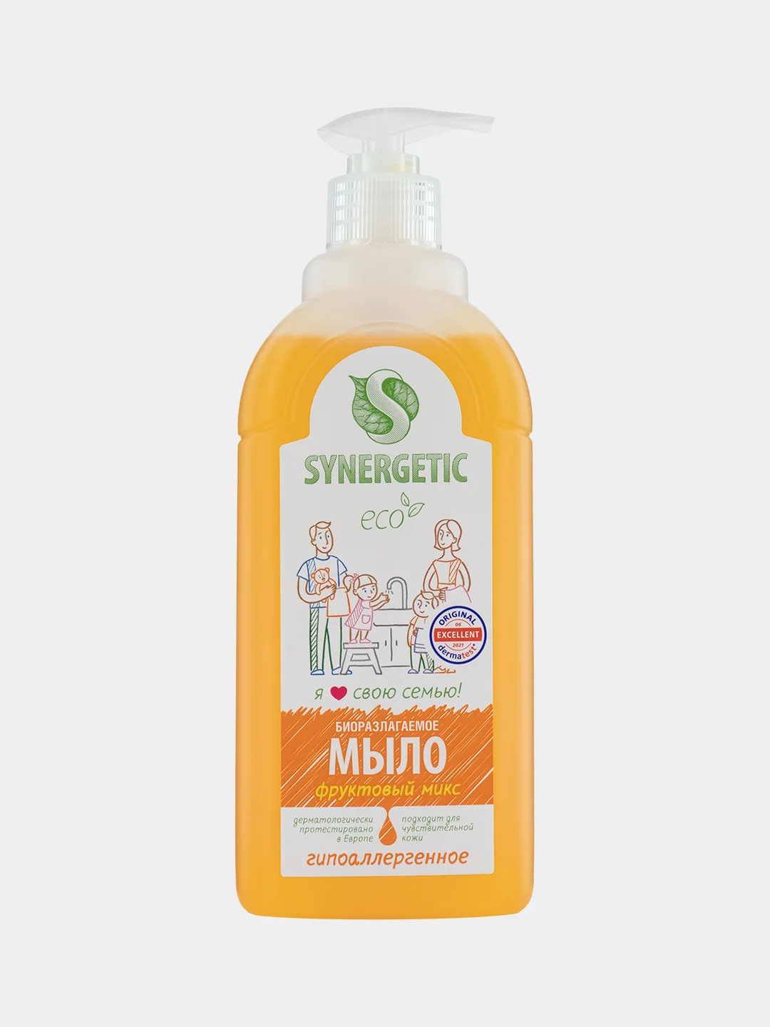 Жидкое мыло SYNERGETIC "Фруктовый микс", 0,5 л