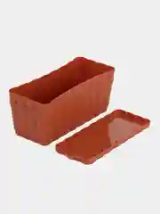 Белый ящик для растений с поддоном, балконный ящик, кашпо для цветов, ящик для рассады 6 л