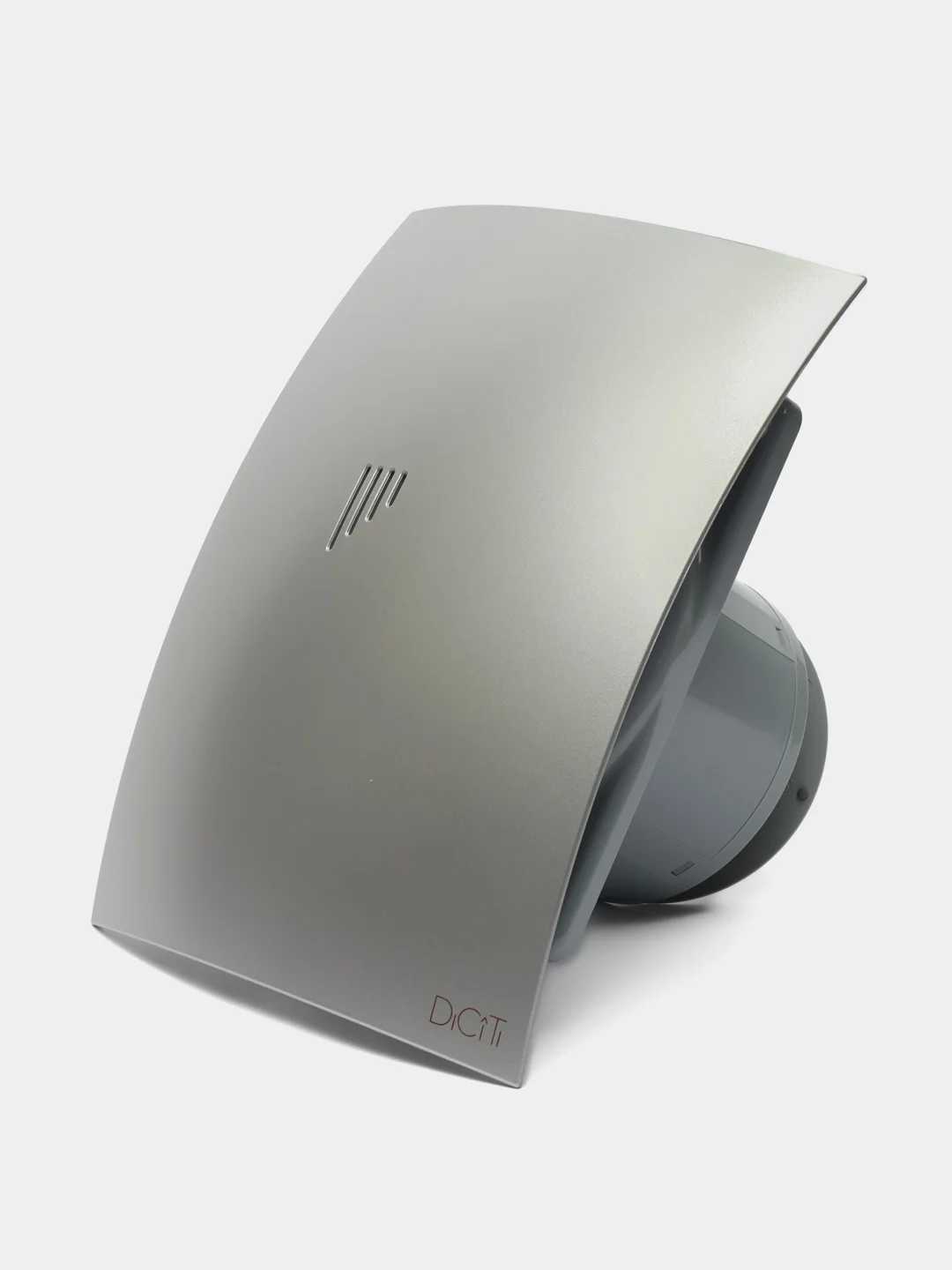 Вытяжной вентилятор 100 бесшумный с клапаном серый в кухню ванную BREEZE 4C Gray metal
