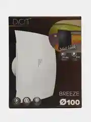Вытяжной вентилятор 100 бесшумный с клапаном черный в кухню ванную BREEZE 4C Matt black