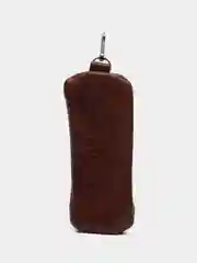 Оранжевый ключница мужская женская  из натуральной кожи