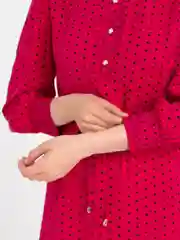 Фуксия платье летнее женское в горошек