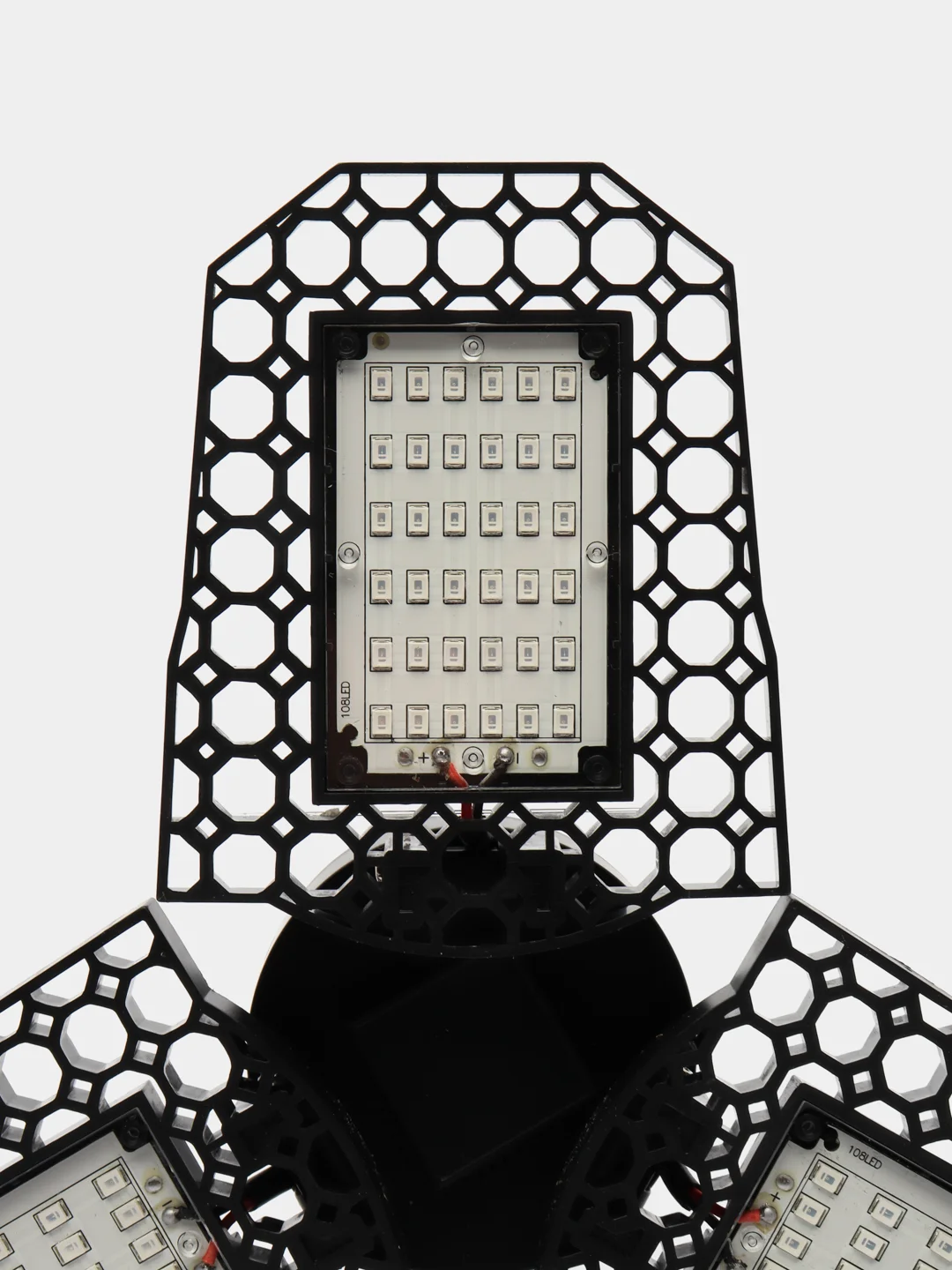 Фитолампа светодиодная, Е27, 22 Вт, 108 Led, 265 В, складная, биколорная