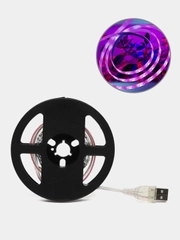 Фитолента светодиодная Luazon, 5 В, SMD5050, 2м, IP20, 10.3Вт, 60 LED/м, USB, мультиспектр
