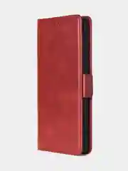 Алый чехол-книжка для Xiaomi Redmi Note 13 Pro (4G) / Poco M6 Pro 4G из высококачественной кожи