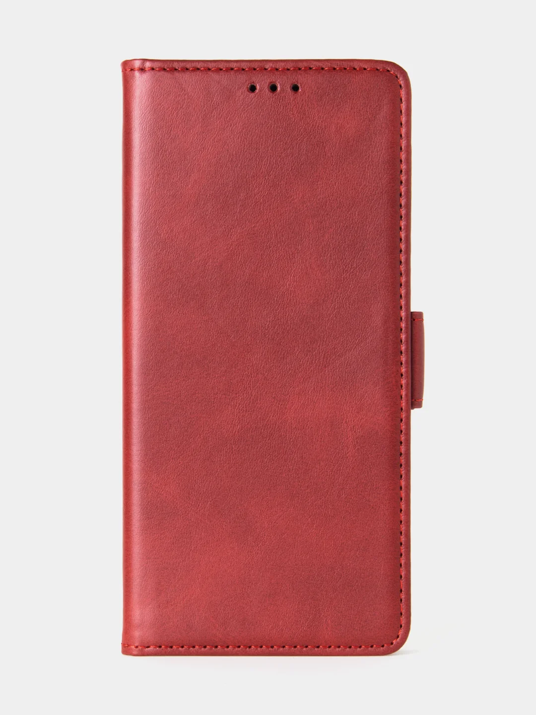 Алый чехол-книжка для Xiaomi Redmi Note 13 Pro (4G) / Poco M6 Pro 4G из высококачественной кожи